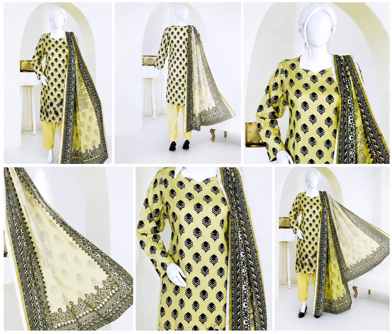 Noor-e-Azal – Printed Cotton 3-Piece Suit