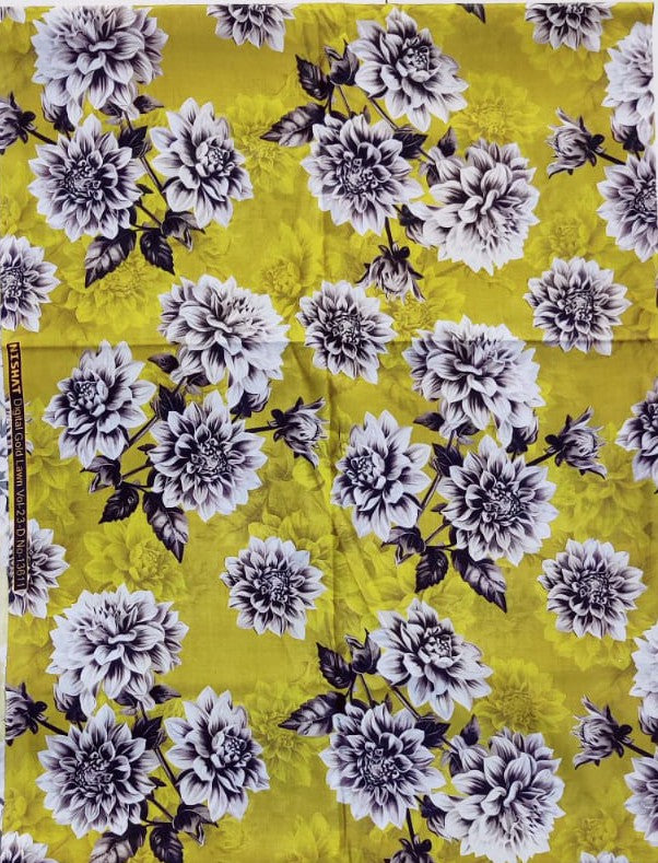 Printed Lawn 2-Piece Suit – Lime Floral | Kameez & Salwar